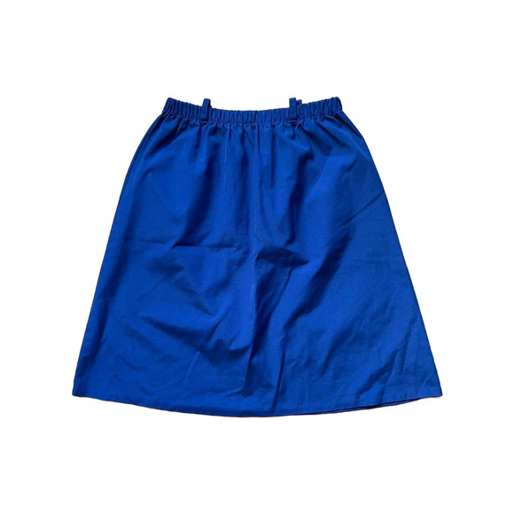 Vintage 80s Womens Circle Skirt 10 Royal Blue High Waisted Retro Mod Grunge Punk - Picture 1 of 10